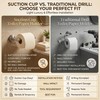 Suction-Cup-Toilet-Paper-Holder, No Drill Wall Mount Toilet Paper Holder