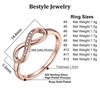 Bestyle Rose Gold Infinity Band Ring Cubic Zirconia Band Rings