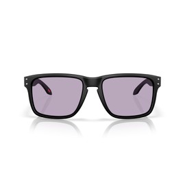 Oakley OO9487F Holbrook XXL Low Bridge Fit Polarized Rectangular Sunglasses, Matte Black/Prizm Slate, 61 mm