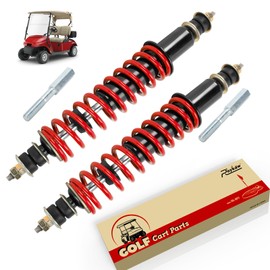 Roykaw Golf Cart Shocks Compatible with EZGO TXT & Medalist Gas & Electric Since 1994, TXT Shock Absorbers with Coil Over & Extenders, OEM # 70630-G01, 70928-G01, 76418-G01, 2PCS, Red