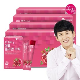 Mippeum Life Health Perfect Pomegranate Collagen Jelly Sticks 20g 4 Boxes (Total 240 Packets) Pomegranate Collagen Jelly Sticks 4 Boxes 240 Packets / 미쁨생활건강 딱좋아 석류 콜라겐 젤리스틱 20g 4박스 (총 240포) 석류 콜라겐 젤리스틱 4박스 240포