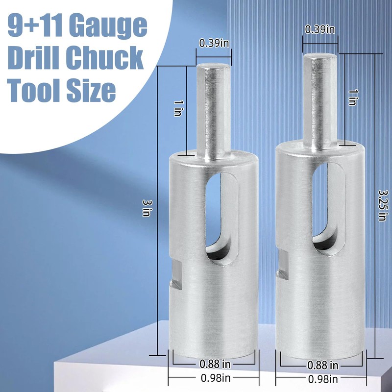 9 Gauge+11 Gauge Drill Chuck Tool EZ Twist Ties for