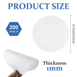Milkary 200 Sheets Kiln Microwave Papers, 4.7" Ceramic Fiber Paper Oven Insulation Hot Melt Kiln Paper High Temperature for Clay Pottery Glass Fusing Ceramic Fiber Insulation Blanket DIY Crafts Molds