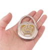QTMY Rhinestone Imperial Crown Purse Table Hook Foldable Handbag Hanger