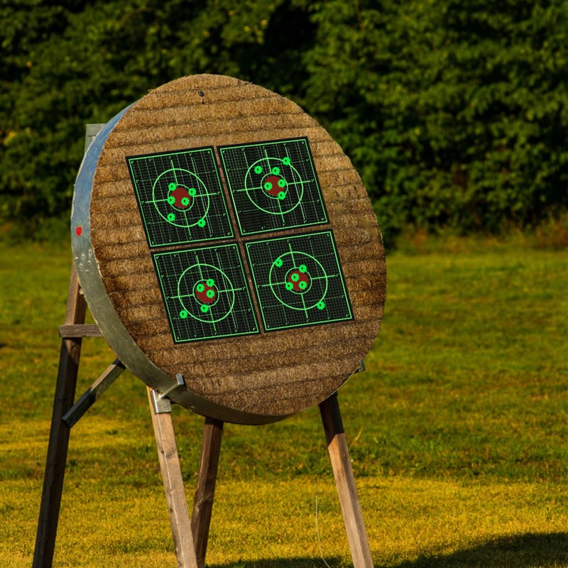 GearOZ Green Sight in Splatter Target Stickers 4" Reactive Paper