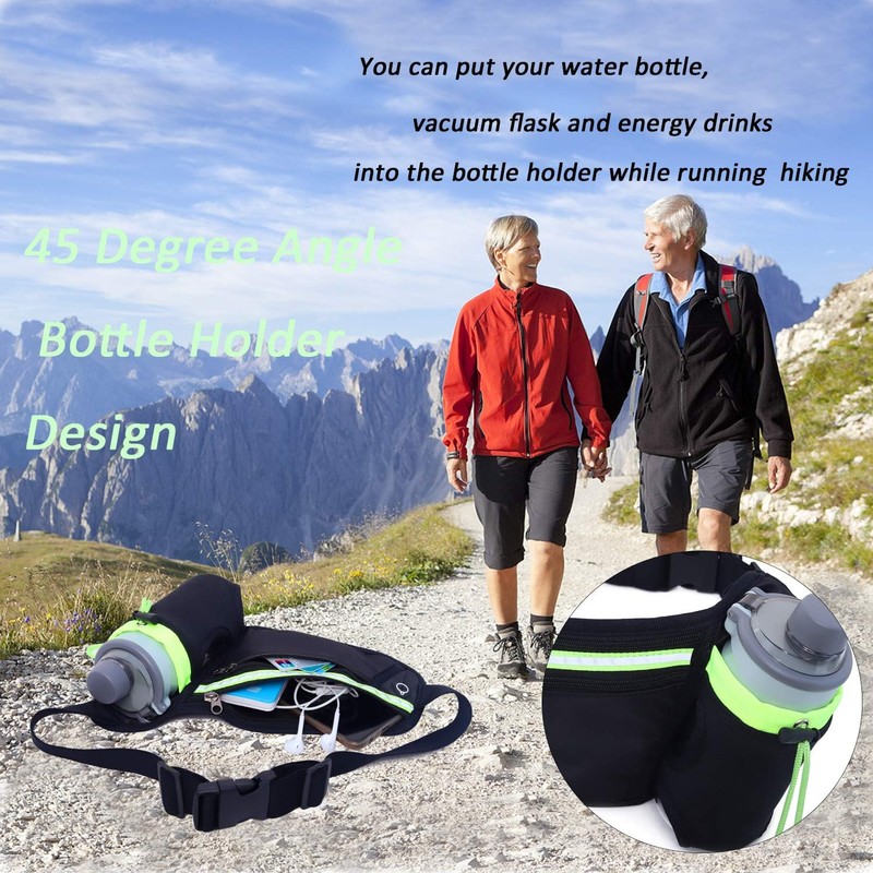 Guyode Bum Bag with Bottle Holder, Running Belt, Running Belt,