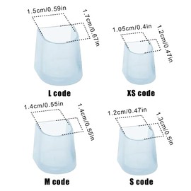 JTKREW 8 Pairs of High Heel Protectors, 4 Sizes, High Heel Stopper, Black and Transparent Heel Protectors, High Heels Shoes for Grass, Wedding, Outdoor Activities, Easy Walking (XS, S, M, L)