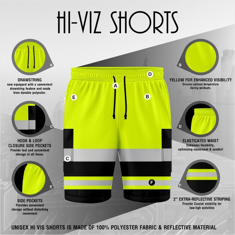 mymixtrendz Mens Reflective High Visibility Hi Viz Safety Work Wear