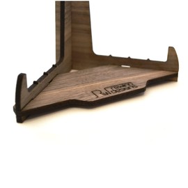 Vinyl Record Storage Holder Display Mini Stand, Now Playing, up to 10 Records, Walnut Veneer