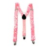 Cadoline Pink Mens Sequin Polyester Fancy Dress Suspenders 100 x