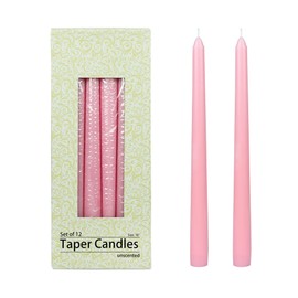 10 Inch Light Rose Taper Candles