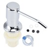 Sink Soap Dispenser Kit with Silicone Tube Stainless Steel Electroplating