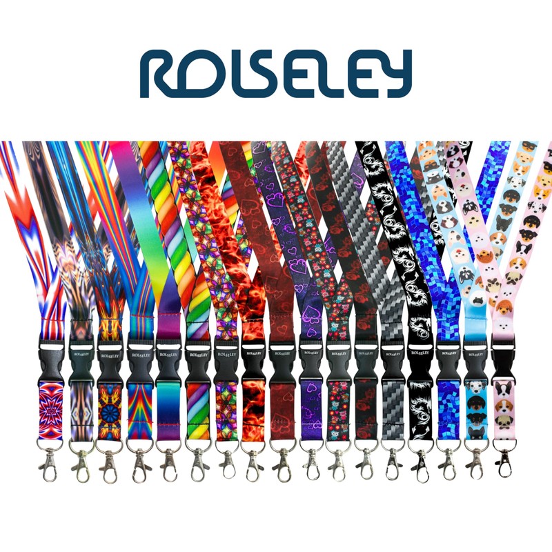 Rolseley Multicoloured Lanyard Neck Strap with Safety Clasp and Swivel