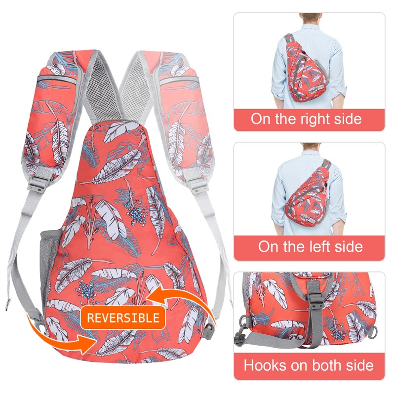 ZOMAKE Sling Bag,Crossbody Sling Backpack Shoulder Chest Bag for Women