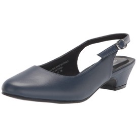 AngelSteps Zapatos de vestir Delia para mujer y adulto, tacón bajo, color azul marino, talla 9, talla M de EE. UU. para hombre, Azul Marino, 10