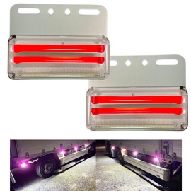 Discover winds Super Dazzling Downlight! Marker Lamp, 24 V, COB Chip, Surface Luminous, Bright, Side Marker, Truck, Set of 2, Red