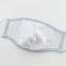 HairBow Center LLC Adult Fitted Printed Cotton Cloth Face Mask w/Filter Pocket - Cute Reusable Fabric Comfortable Face Mask - 3 Layer - Washable w/Adjustable Ear Loops And Nose Bridge - Gray Fish