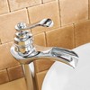 BWE Chrome Vessel Sink Faucet Waterfall with Pop Up Drain