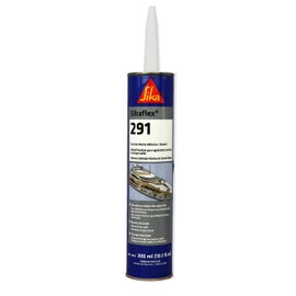 SIKA Sikaflex-291, Black, Fast Cure Marine Adhesive and Sealant, Polyurethane for Boats, Waterproof, Paintable, 10.1 fl. oz Cartridge