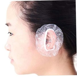 100 Uds. Tapas impermeables para los oídos, protectores de plástico para los oídos, herramienta desechable para teñir el cabello, ducha, orejeras de b