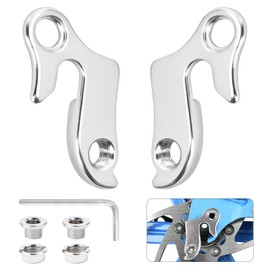 Pack of 2 Derailleur Hanger Bicycle Rear Hook Rear Derailleur Hanger Gear Hanger Bicycle Suspension Hook Adapter Mech Rear Derailleur Hook with Screws Aluminium Alloy Replacement Part for Mountain