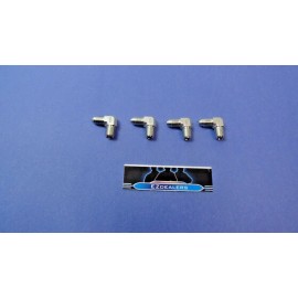 EZ-FITTINGS Caliper fittings (qty 4) 90 Degree -3AN To 1/8" NPT Wilwood Hot Rod Rat Rod