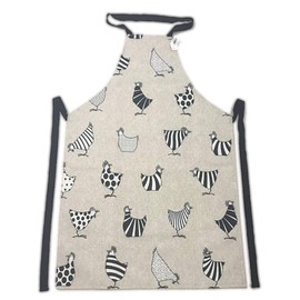 SeaQuin Chickens Pattern Bib Apron Coated Wipe Clean Polycotton Kitchen Cooking Baking Pinny