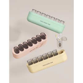 portable pill case vanilla yellow 2ea