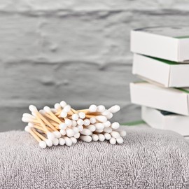 400 Premium Bamboo Cotton Buds | 100% Biodegradable and Plastic Free Ear Buds Cotton | Great Alternative to Plastic Cotton Buds/Q Tips/Swabs/Earbuds