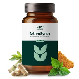 VitaSynex ArthroSynex 180 Capsules Joint and Bone Care with Glucosamine, Chondroitin, MSM, Curcuma, Vitamin D3 and Vitamin C, Manganese, Selenium, Magnesium