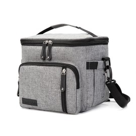 UMUFUKA Insulated Lunch Bag for Women Men Leak-proof Soft Adults Lunch Cooler Bag Reusable Lunch Box for Office Work (Grey)