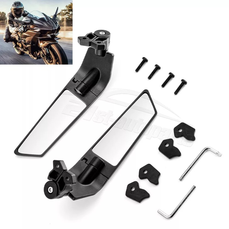 XM For 16+ Kawasaki NINJA 1000 Adjustable Rearview Swivel Stealth