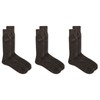 Chaps Men's Solid Rib Casual Crew Socks with Embroidered Logo