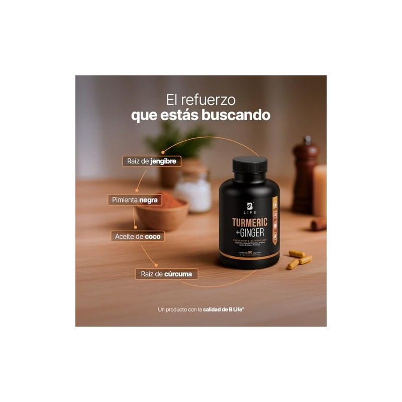 Cúrcuma Jengibre Cápsulas 1400 Por Porción Adicionado Aceite Coco Ingredientes