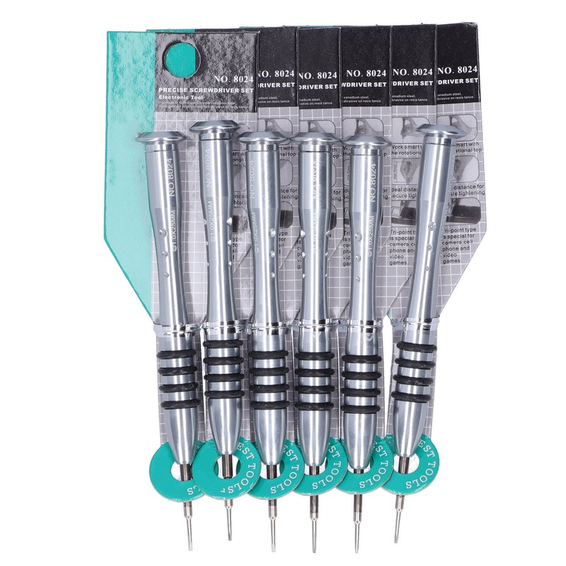 6Pcs Slot Screwdriver Hand Disassembly Repairing Tool 25mm for Electronics