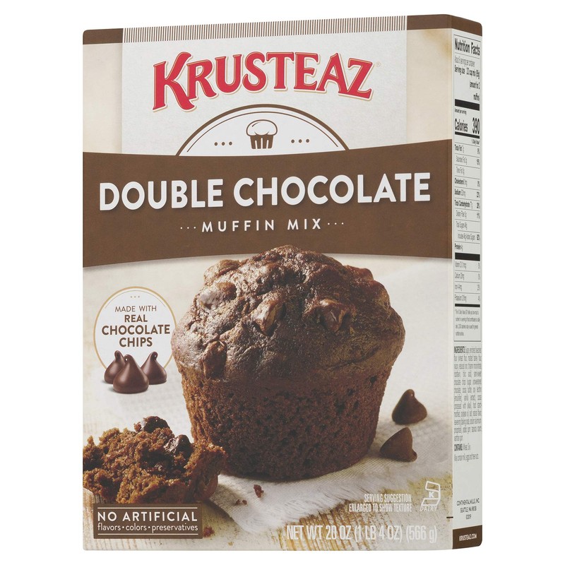Krusteaz Muffin Mix, Double Chocolate Muffin Mix, Made with Real