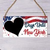Days Until New York Countdown Chalkboard Plaque – Exciting Travel