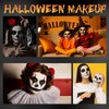 Black and White Face Paint for Halloween Vampire Zombie Makeup
