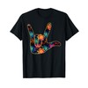 Floral I Love You Sign Language Fingerspelling T-Shirt