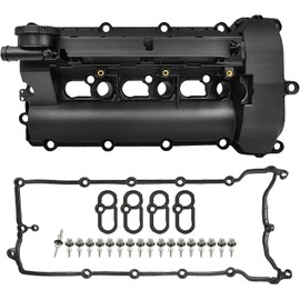 A-Premium Left Side Engine Valve Cover, with Valve Cover Gasket & Spark Plug Seals & Bolts, Compatible with Land Rover LR4 2010-2013, Range Rover 2010-2019, Range Rover Sport 2010-2019, V8 5.0L