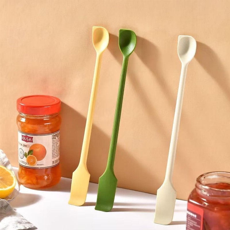 UCSAJI Silicone Jar Scraper Long Dual End Silicone Spatula Thin