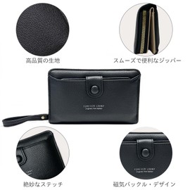 HiChiclife Women's Billfold Wallet, Small Size, Lightweight, Black