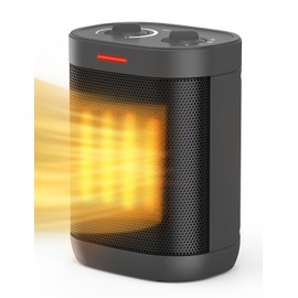 Ceramic Space Heater, Electric Heater 1500W with Adjustable Thermostat, Personal Office Heater with Overheat Tip-over, Small Safe Portable Heater for Indoor Home Bedroom