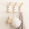 UBTKEY 6 Pack Wooden Coat Hooks Wall Hooks for Hanging,