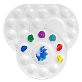 Mixing Palette, 4 Pieces School 1 Class, Palette, Mixing Palette Acrylic Paints, Acrylic Paints, Palette for Acrylic Paints, Wet Palette, Palettes, Craft Painting Palette, Round
