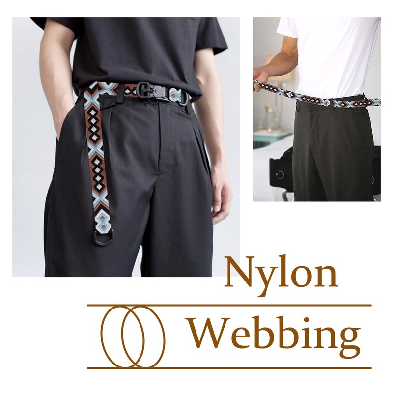 Grosun 1.5 inch Patterned Nylon Webbing Belt Webbing Straps Purse