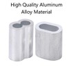 100pcs Wire Rope Crimp Sleeves 1mm Elliptical Aluminum Sleeves Crimping