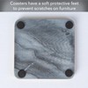 Thirstystone Natural Gray Marble 4 Pack Coasters with Gold Edge