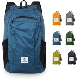 4Monster Foldable Backpack Ultra Lightweight Unisex Daypack Outdoor Waterproof Hiking Backpack for Camping Hiking Travel Sports Climbing Cycling, blue, Designer