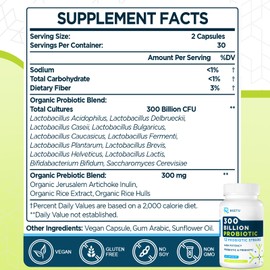 Zwllood 300 Billion CFU Probiotics, Probiotics - 12 Strains Probiotics with Prebiotics, Vegan Probiotics Digestive Gut, 1 Pack -48